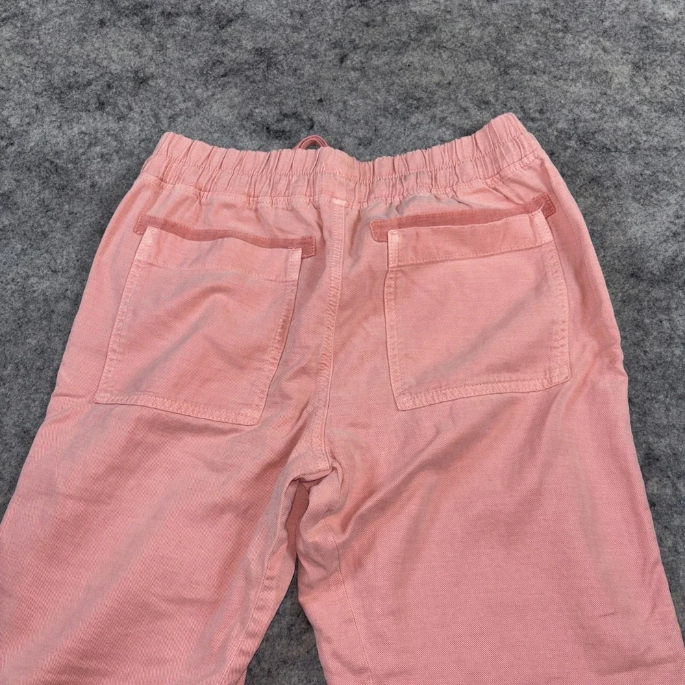 Zara Utility Weekend Joggers‎ Women's Small Pink Drawstring Linen Cotton Boho